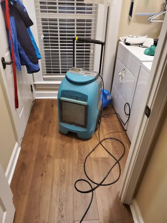 Commercial dehumidifier deployed for Flood Damage Cleanup in Richmond West